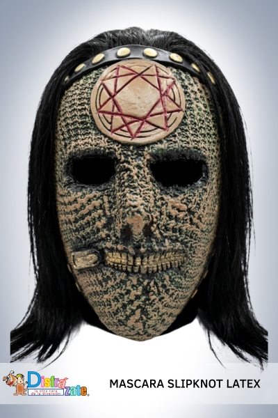 Máscara De Látex De Slipknot – Careta Completa De Cosplay Con Trenzas – Ideal Para Halloween Y Carnaval