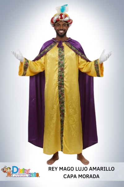 Kit De Disfraz De Rey Mago Morado Para Adulto – Capa Y Corona Incluidos, Ideal Para Cabalgata, Fiestas Y Carnaval